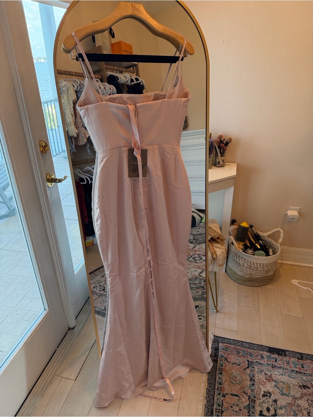 House of CB Pink Satin Slip Dress - Picture 3 of 4